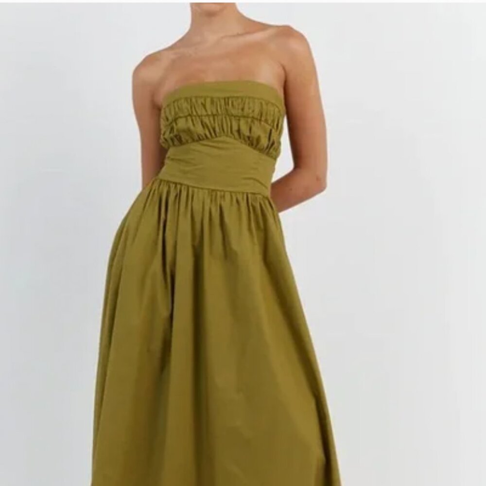 DISSH Elsa Lime Cotton Midi Dress size 12